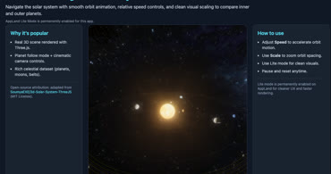 3D Solar System Explorer